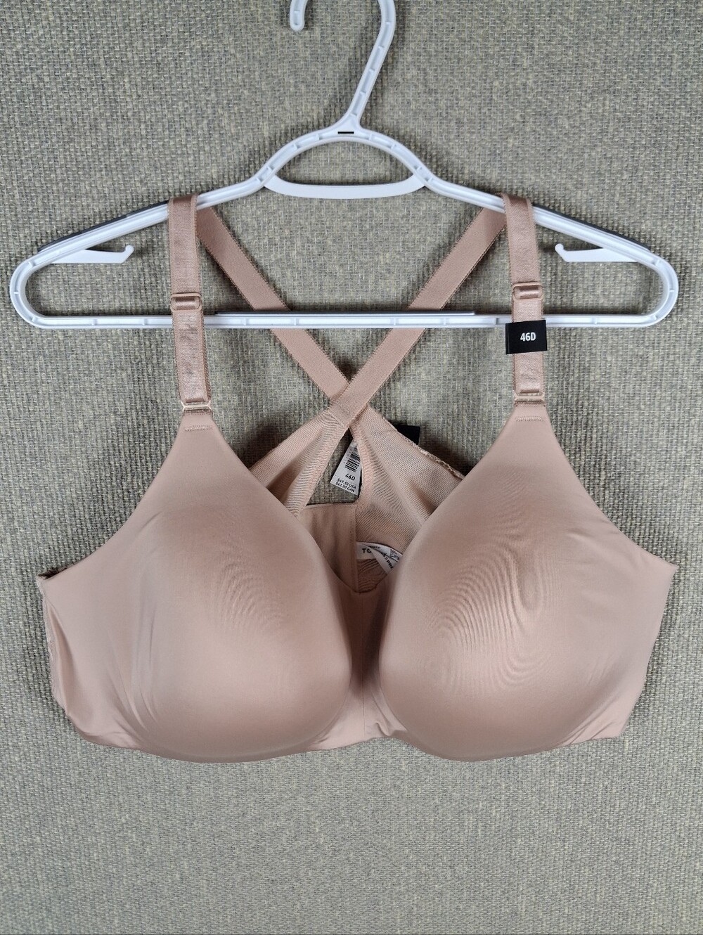 Torrid Curve Bra Nude Size 46D Seamless Wire-Free Lightly Lined Everyday